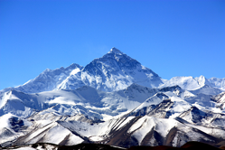 Top of Snow Covered Mountain